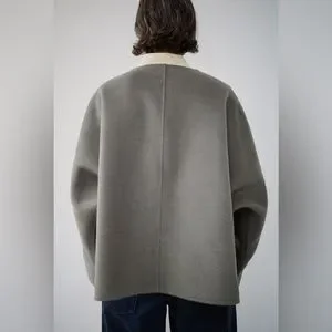 ZARA　ダブルフェイス ウールブレンド キモノジャケット　M-Lサイズ ZARA - ZARA ダブルフェイス ウールブレンド キモノジャケット